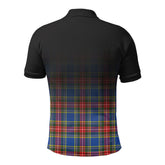 McBeth Modern Tartan Crest Polo Shirt - Thistle Black Style